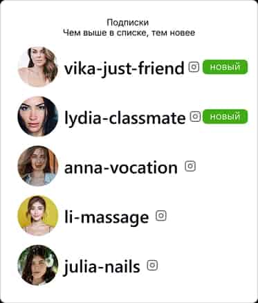 Подписки и подписчики